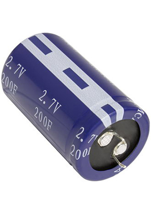 HP-2R7-J207VYJ31, HP-2R7-J207VYJ31, ионистор KAMCAP, 200 Ф, 2.7 В, 30х50 мм, циллиндрический, с жест