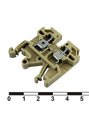 MK 2.5, Клеммная колодка винтовая на DIN-рейку RUICHI MK 2.5, 24 А, 800 В, 1-проводное соединение, 2