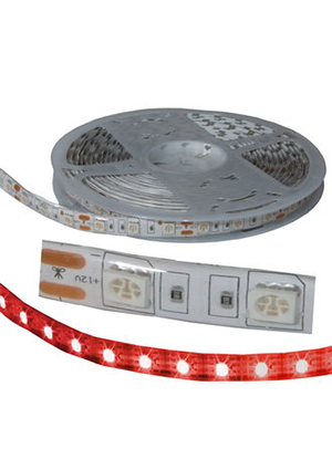 5050 300LED IP65 12V RED, Светодиодная лента RUICHI, 5050, 300 LED, IP65, 12 В, цвет красный, катушк