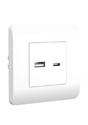 431551, (NEW3-E) Розетка USB A+С, 5В/2,1А, белый