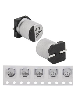 4.7 uF 50 V 105C 4*5.4 VT, EVT050ADA4R7M0454 JWCO Конденсатор электролитический SMD, 4.7 мкФ, 50 В,
