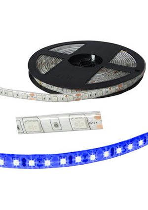 5050 300LED IP65 12V BLUE, Светодиодная лента RUICHI, 5050, 300 LED, IP65, 12 В, цвет синий, катушка