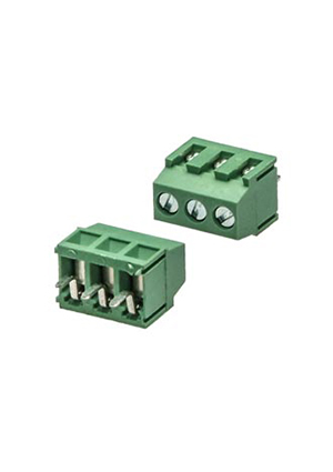 XY302V-03P 3.5mm лифт, Винтовой клеммный блок RUICHI XY302V-03P на 3 клеммы M2, шаг 3.5 мм, лифт, 9