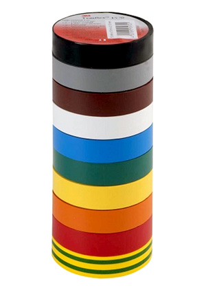 Temflex 1300 15mm black, изолента черная 15мм х 10м х 0,13мм