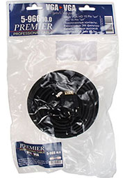 5-966 L=10.00М, 5-966, Шнур VGA HD 15pin "шт"-HD 15pin "шт",D=8.2мм с ферр., L=10.00м