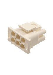 350715-4, Корпус разъема Universal MATE-N-LOK, вилка 6PIN, Matrix (Nylon, UL 94V-0) без контактов