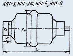 КП1-4 5/100 пф 25 кв