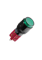 D16LAR1-2ABGG, кнопка с фиксацией и подсветкой неон 250В 5А
