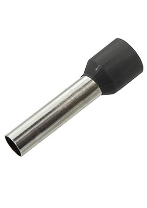 DN10018 black (4.5x18mm), Наконечник втулочный изолированный на кабель RUICHI DN10018, 4.5x18 мм, 10