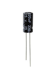 220 UF 25 V 105C 6*12 (JWCO), KM221M1EBKJ0612VBK, конденсатор электролитический выводной радиальный