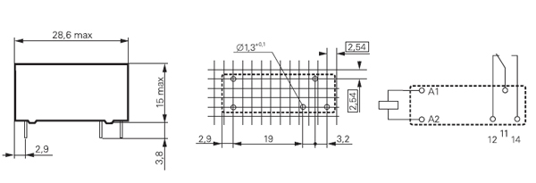 V23061B1007A501, 2-1393223-5, реле 1-Form-C, SPDT 1CO 5 VDC/8A