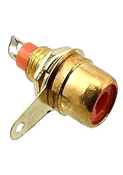 RS-115G-R-EN-DD, RCA разъем гнездо на панель золотое / красное