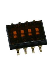 DHN-04-T-V-T/R, DIP переключатель 4 поз. SMD 1.27мм (NHDS-04)