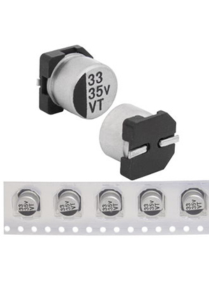 33 uF 35 V 105C 6.3*5.4 VT, EVT035ADA330M0654 JWCO Конденсатор электролитический SMD, 33 мкФ, 35 В,