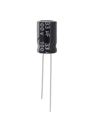 33 UF 100V 105*C 8*12 (JWCO), KM330M2ABKJ0812VBK, конденсатор электролитический выводной радиальный