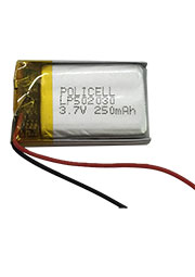 LP502030-PCM, Аккумулятор литий-полимерный (Li-Pol) 200(250)мАч 3.7В, с защитой, PoliCell