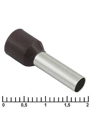 DN06012 black (3.5x12mm), Наконечник на кабель RUICHI DN06012, длина 22 мм, 10 AWG, 6 мм2, 3.5x12 мм