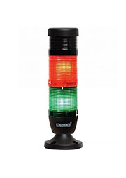 IK52L024ZM02, Сигнальная колонна 50 мм, красная,зелёная,24 В, светодиод LED, алюм.патрубок 20 мм, зу