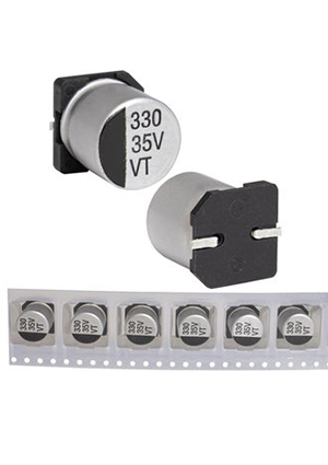 330 uF 35 V 105C 10*10.5 VT, EVT035ADA331M10B0 JWCO Конденсатор электролитический SMD, 330 мкФ, 35 В