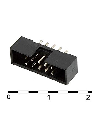 BH2-10(IDC2-10MS)pitch 2.00 mm, Разъём IDC RUICHI BH2-10(IDC2-10MS)наклон 2.00 мм, 10 контактов