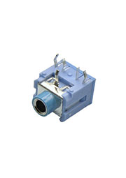 TRS 3.5 (mini jack) PJ син., Стерео гн. 3.5 мм на плату, синий