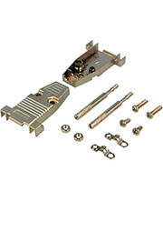 DS1047-09, Корпус к разъему 9 pin D-SUB металл (короткий винт)