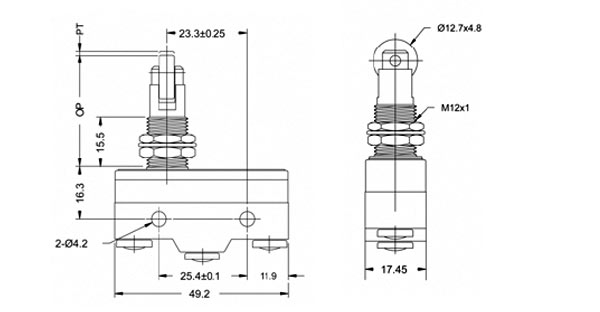 MJ-2-130A, микропереключатель 15A 250В (аналог для Z15GQ1318)