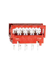 215570-8, Разъем на плату, PCB Mount, Vertical, Cable-to-Board, 8 Position, .1.27 mm, 100V
