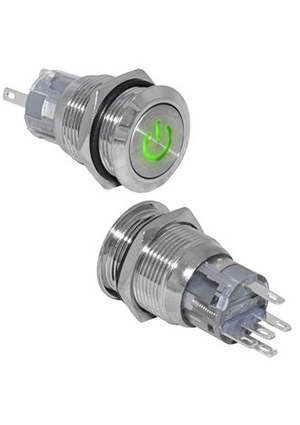 LAS1-AGQ-11DT/G/N on-(on), Кнопка антивандальная RUICHI LAS1-AGQ-11DT/G/N, ON-(ON), рабочая температ