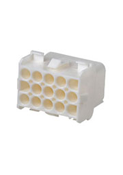 350784-1, Корпус разъема Universal MATE-N-LOK, розетка 15PIN, Matrix (Nylon, UL 94V-0) без контактов