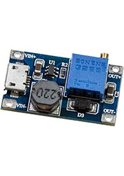 MT3608 DC-DC module, DC-DC преобразователь, повышающий, Uвх=2...24В, Uвых= до 28В, Iвых(max)=2А