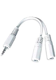 PL1066, Переходник-разветвитель Jack 3.5 (3 pin) вилка х 2  Jack 3.5 (3 pin) розетка,  0.15 м
