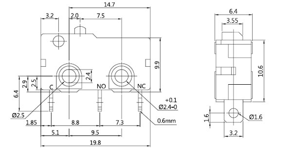 SM-05H-03P0-Z, микропереключатель