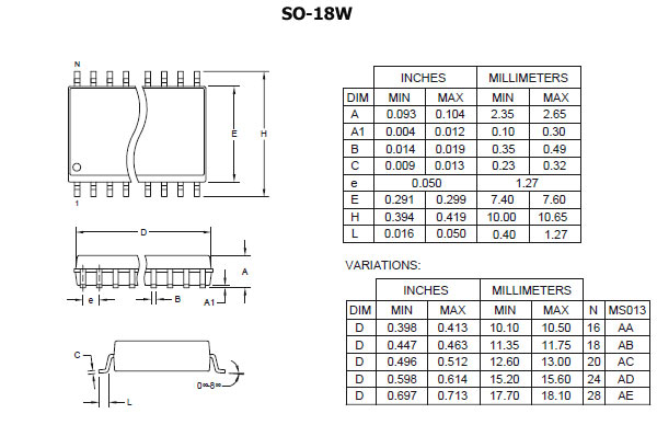 ULN2803A, [SOP-18]; Darlington Transistor Arrays ROHS=ULN2803ADR (TI);=ULN2003A(ON);=ULN2803A(TOSHIB