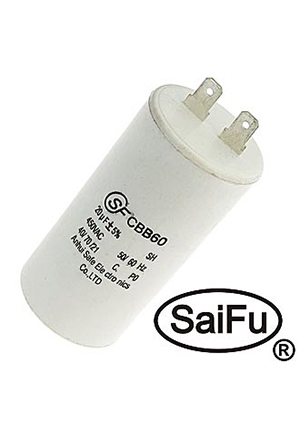 CBB60 20uF 450V (SAIFU), Пусковой конденсатор SAIFU CBB60, 20 мкФ, 450 В