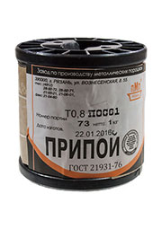 Припой ПОС61 ТР 0.8мм катушка 1кг