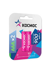 KOCR03NIMH(900MAH), Аккумулятор AAA/R03 900мА.ч NI-MN BP-2 (блист.2шт) КОСМОС KOCR03NIMH(900MAH)