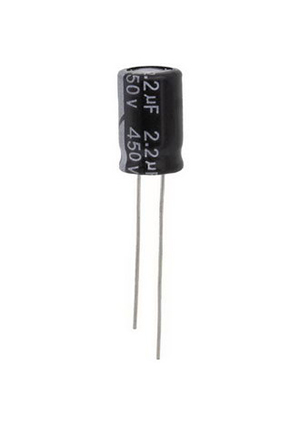2.2 UF 450V 105*C 8*12 (JWCO), KM2R2M2WBKJ0812VBK JWCO Конденсатор электролитический радиальный, 2.2