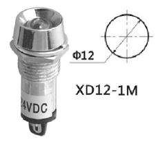 XD12-1M Blue 220V, лампа индикаторная 12мм 220VAC синяя
