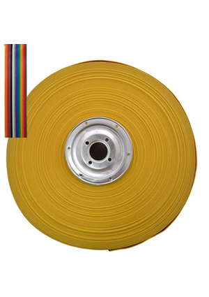 RCA-14 color, Кабель ленточный 14-проводный RUICHI, шаг 1,27 мм, жила CU, изоляция PVC, цветмультико