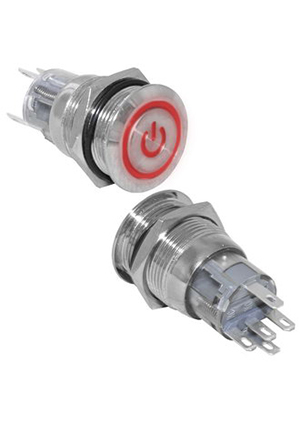 LAS1-AGQ-11ET/R/N on-(on), Кнопка антивандальная RUICHI LAS1-AGQ-11ET/R/N, ON-(ON), рабочая температ
