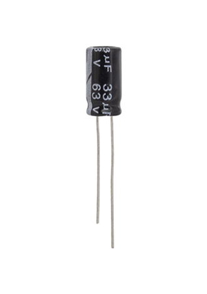 33 UF 63V 105*C 6*12 (JWCO), KM330M1JBKJ0612VBK, конденсатор электролитический выводной радиальный J