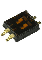 DHN-02-T-V-T/R, DIP переключатель 2 поз. SMD 1.27мм (NHDS-02)