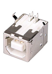 USBB-1J-W, розетка на плату тип B белая (152-W103 USBB-1J)