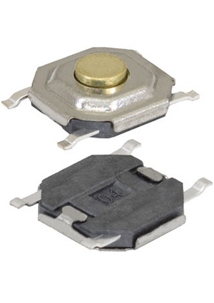 KAN0541-0163B 5.1x5.1x1.65 mm, Тактовая кнопка RUICHI KAN0541-0163B, 5.2x5.2x1.5 мм, OFF-(ON), 50 мА