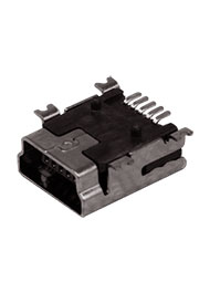 L-KLS1-229-5FB-B-R, miniUSB B, розетка угловая на плату 5 контактов SMT