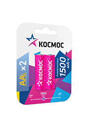 KOCR6NIMH(1500mA), Аккумулятор AA/R6 1500мА.ч NI-MN BP-2 (блист.2шт) КОСМОС KOCR6NIMH(1500mA)