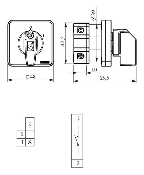 PSA016AK131S, Переключатель двухпозиционный (0-1), 1 полюс, 16А
